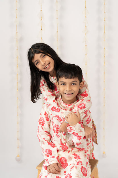 Vintage Rose Kurta with Pants