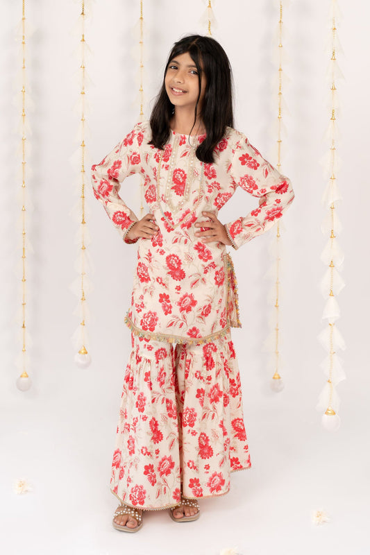 Vintage Rose Sharara Set