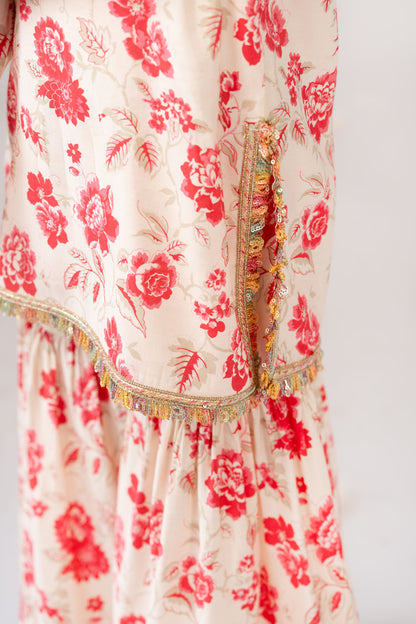 Vintage Rose Sharara Set