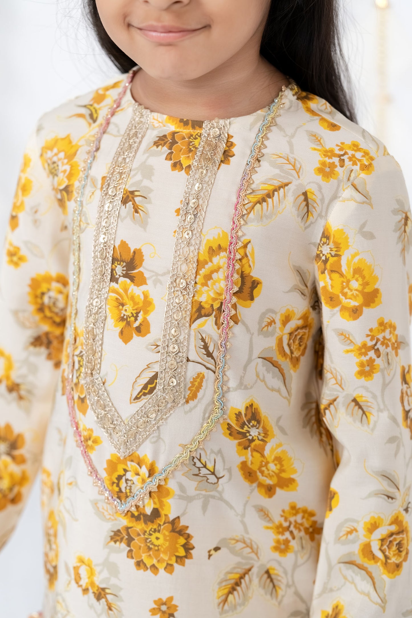Yellow Garden Sharara Set