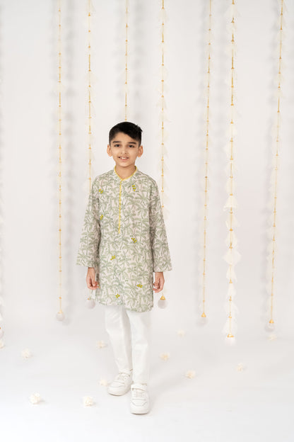 Botanical Grove  boys Kurta Set