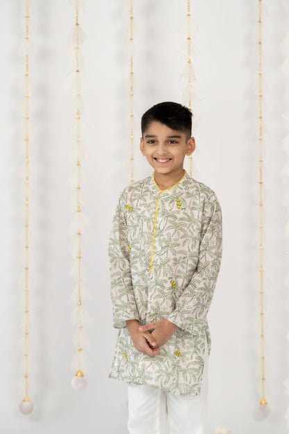 Botanical Grove  boys Kurta Set