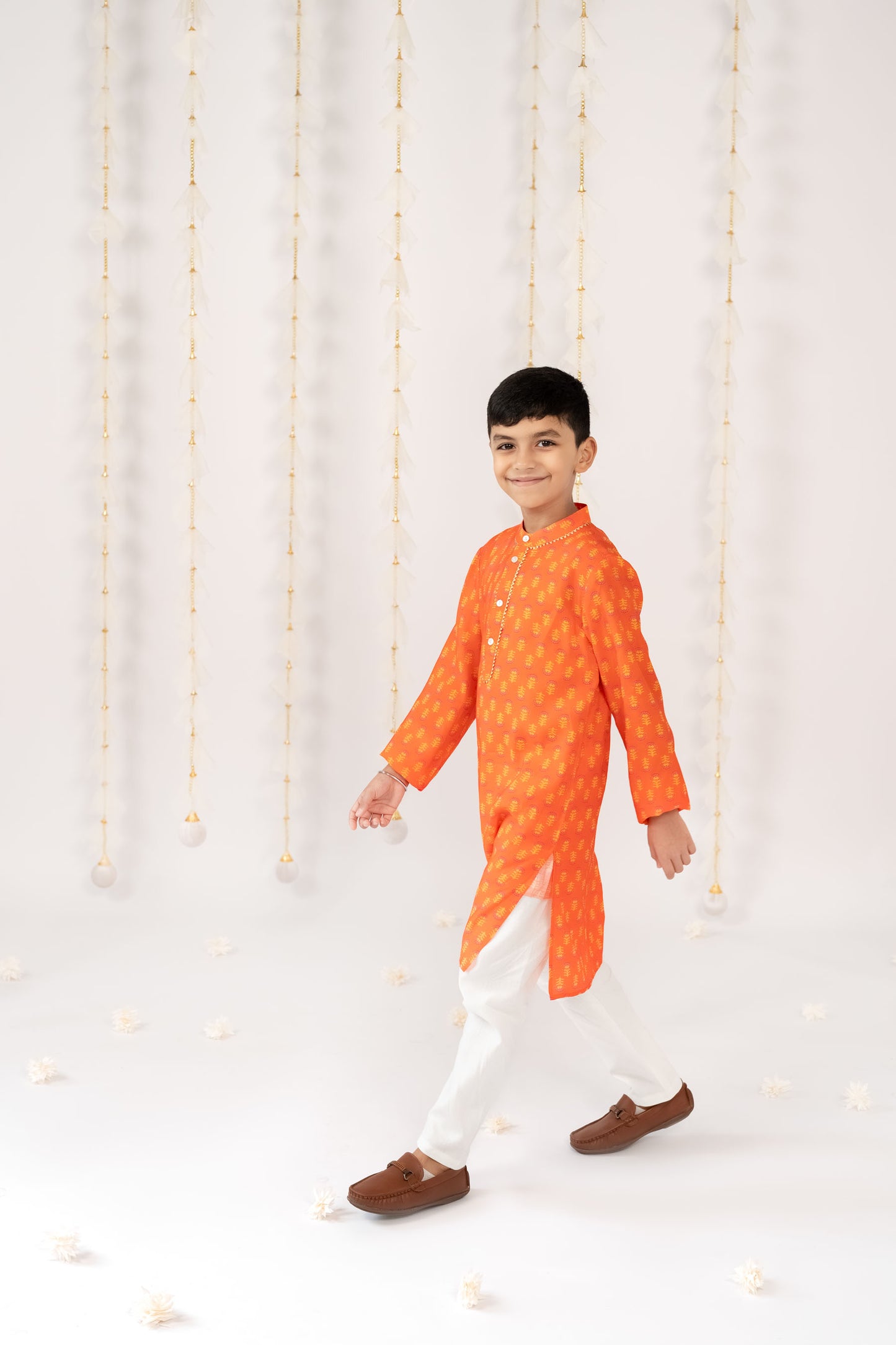 Orange Glow Kurta with Pants