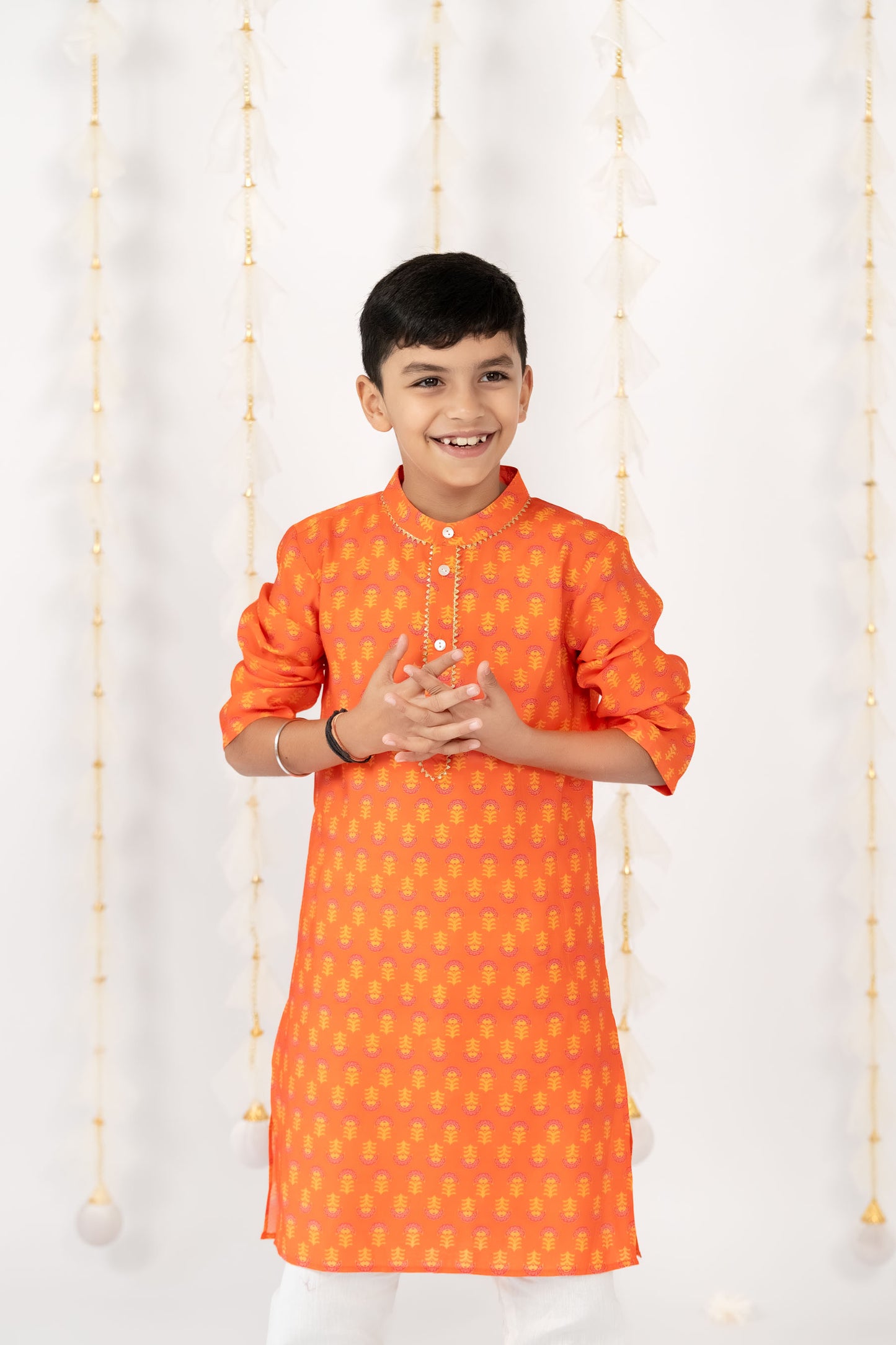 Orange Glow Kurta with Pants