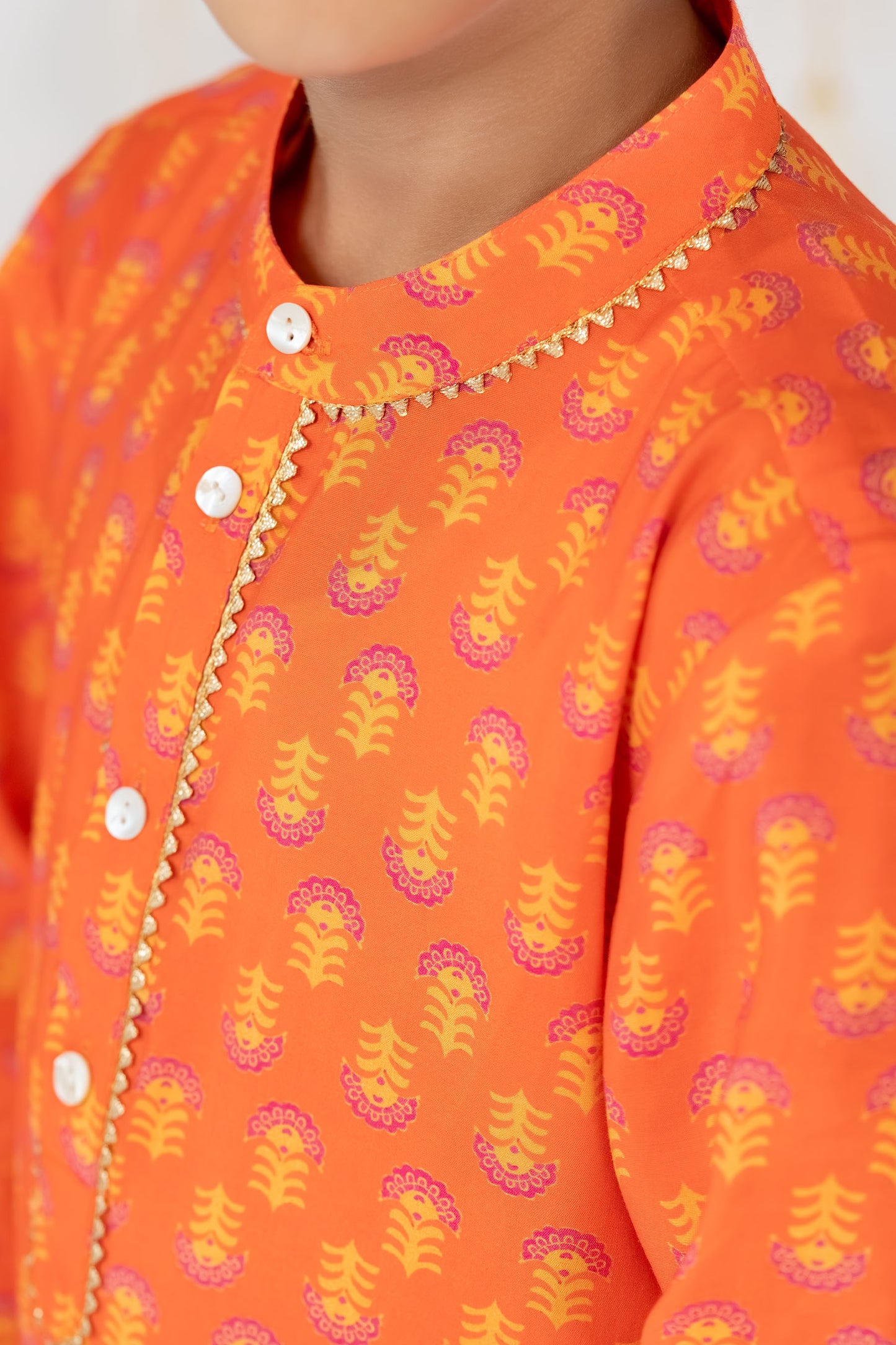 Orange Glow Kurta with Pants