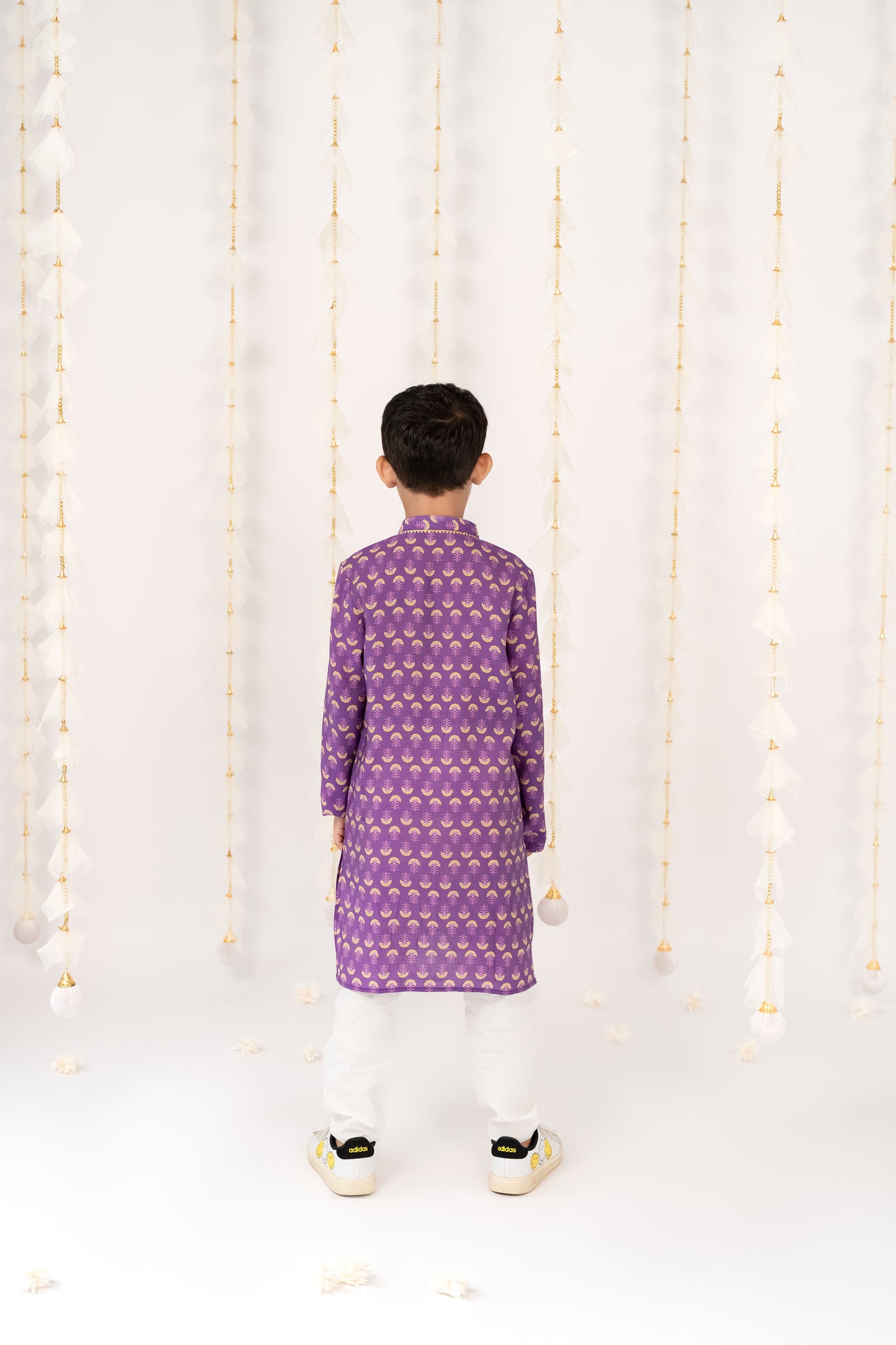 Purple Festive kurta with Pants