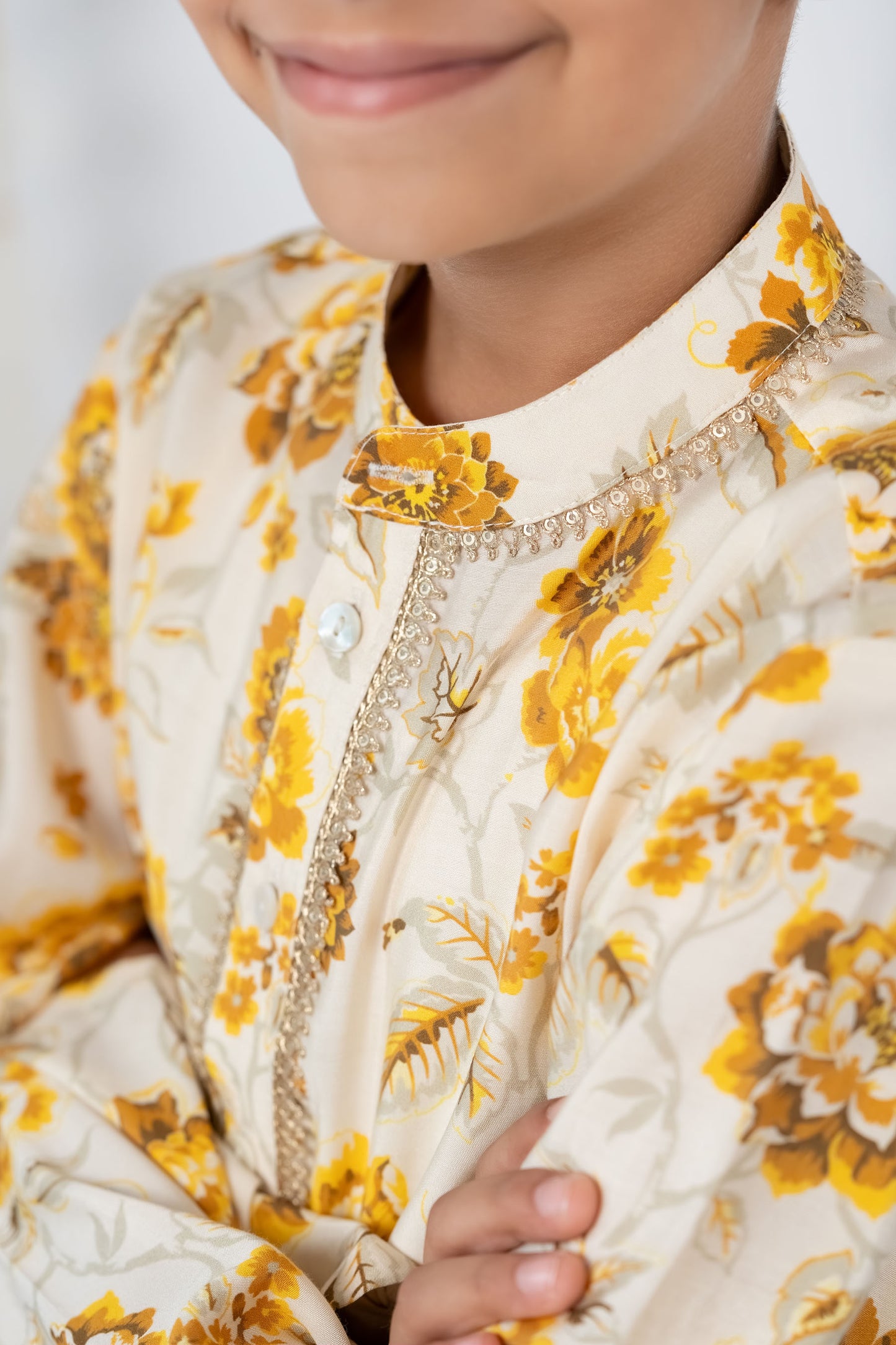 Yellow Garden Kurta with Pants