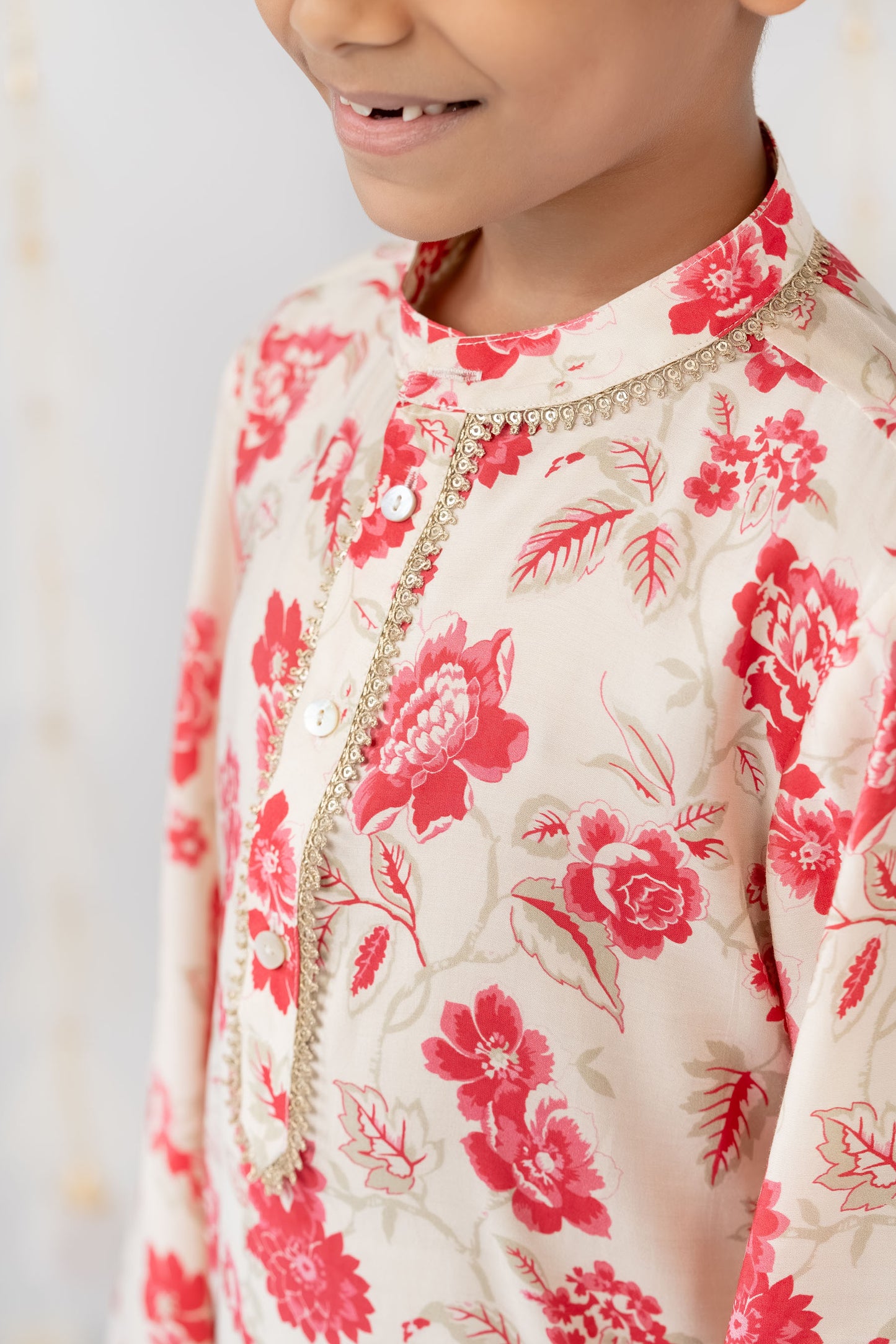 Vintage Rose Kurta with Pants