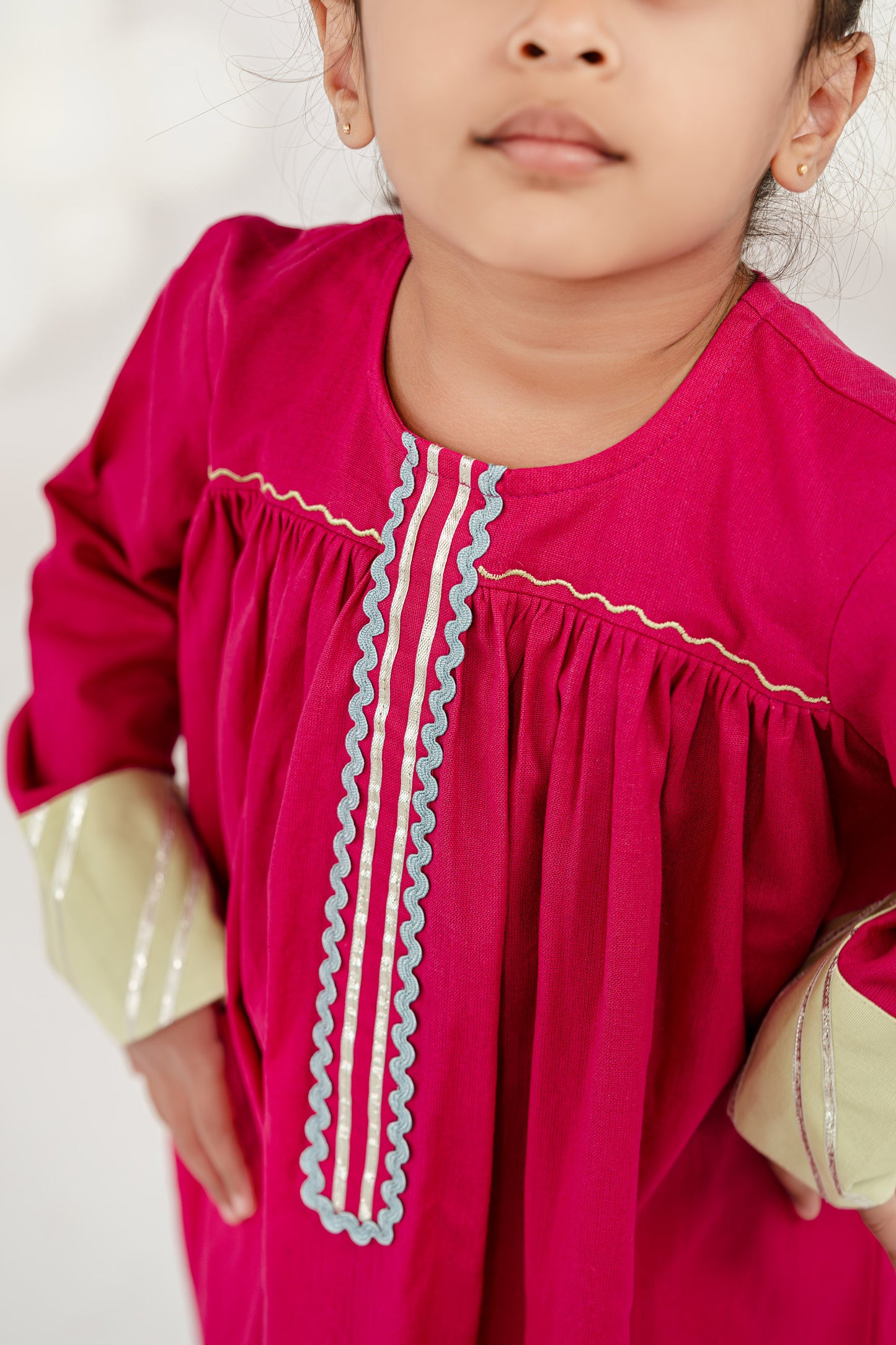 PRETTY IN PINK EMBROIDERED KURTA SET