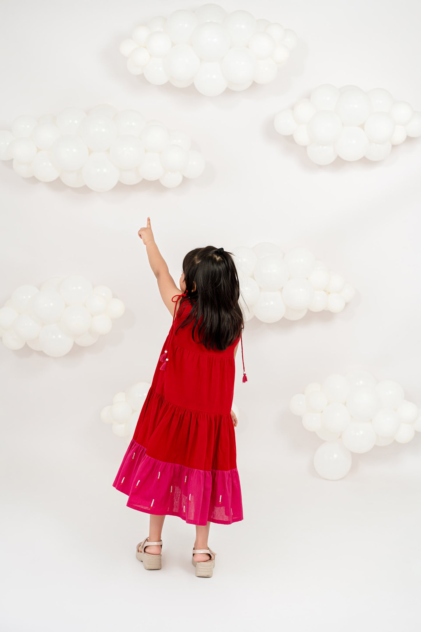 TASSEL TWIRL RED DRESS