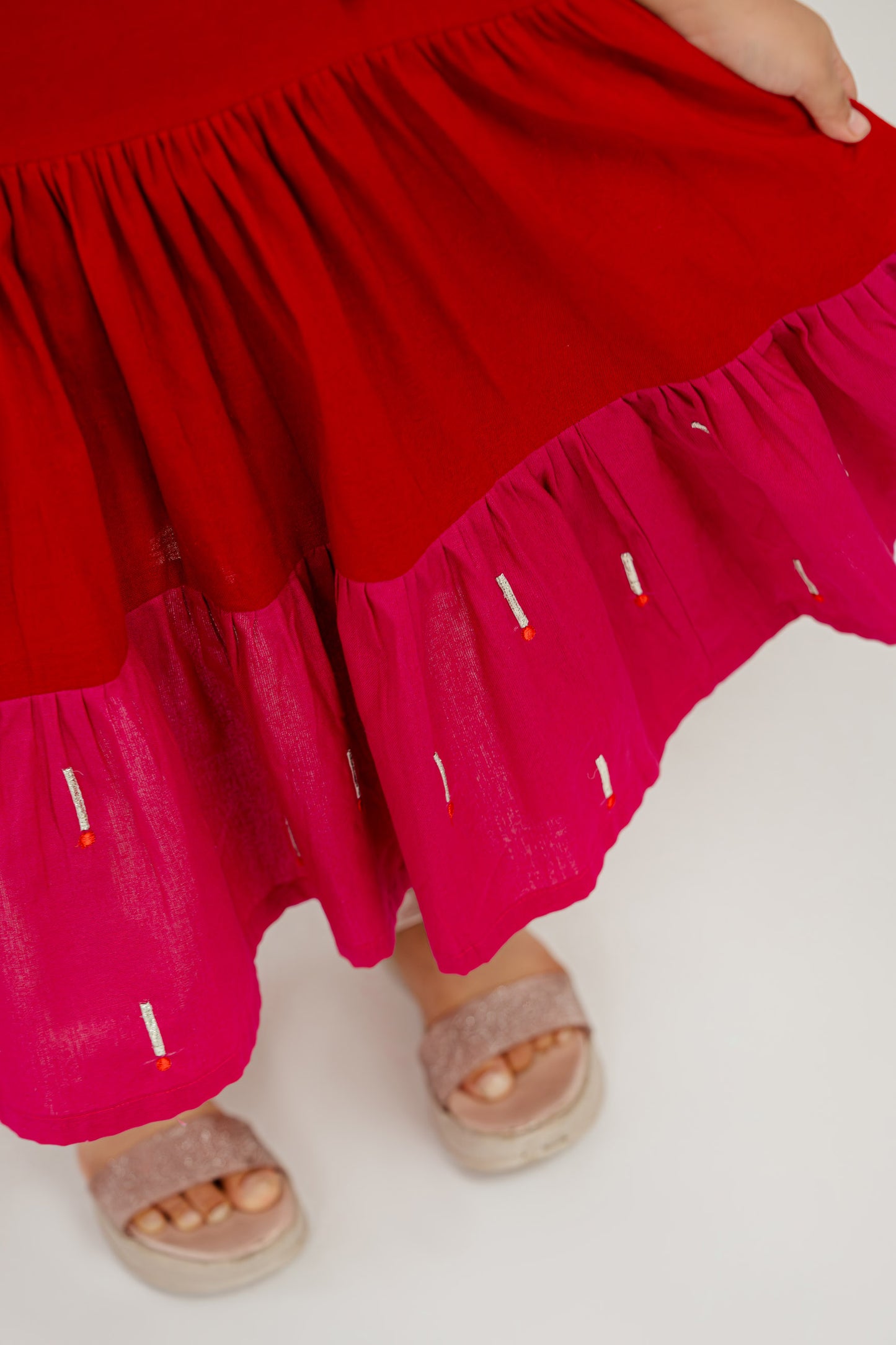 TASSEL TWIRL RED DRESS