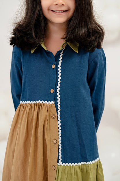 TINY HEARTS PATCHWORK DRESS