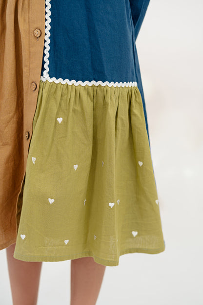 TINY HEARTS PATCHWORK DRESS