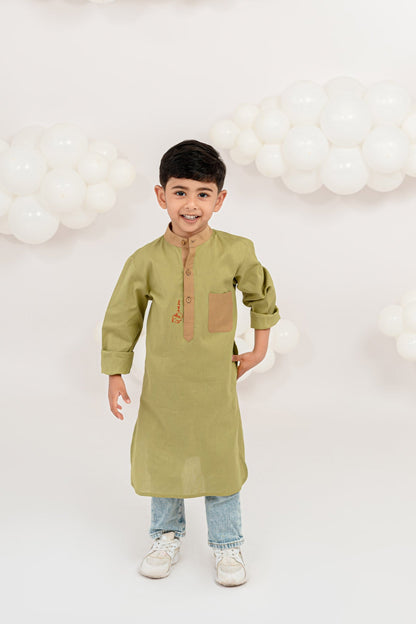 OLIVE CHARM KURTA