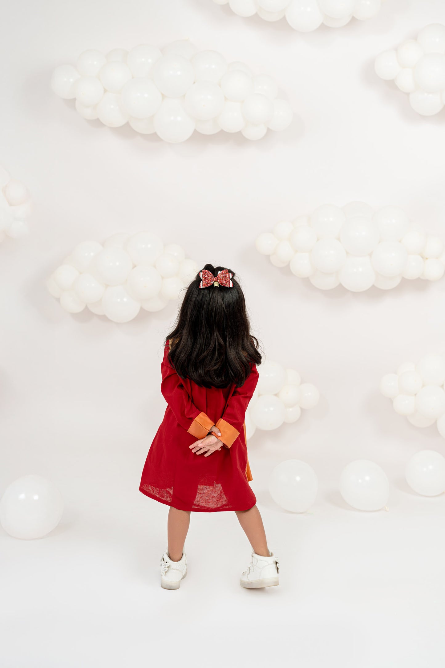 TINY HEARTS RED PATCHWORK DRESS