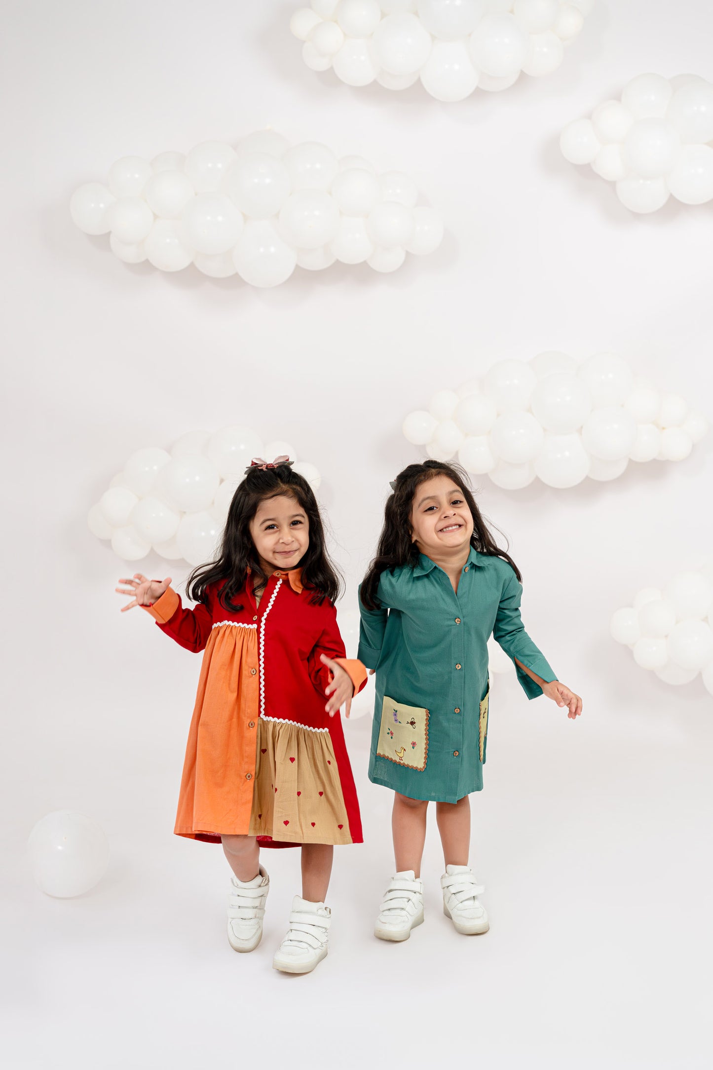 TINY HEARTS RED PATCHWORK DRESS