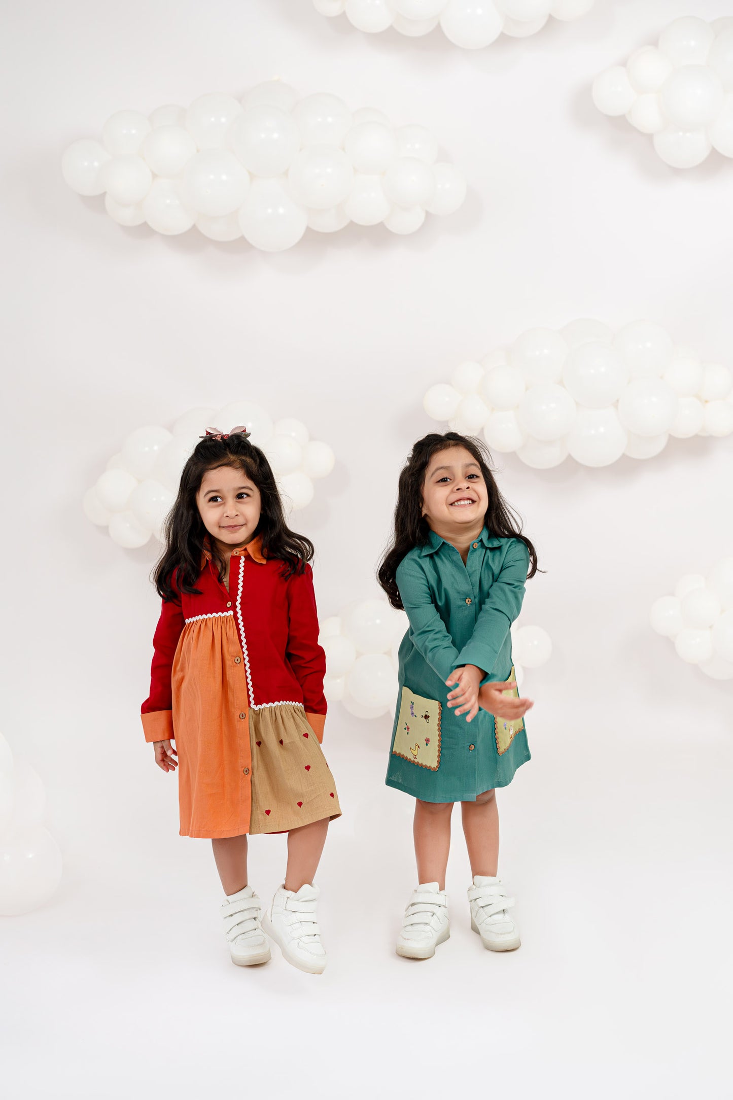 TINY HEARTS RED PATCHWORK DRESS