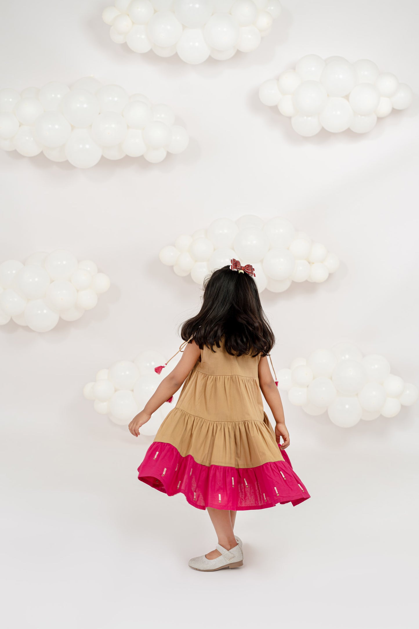 TASSEL TWIRL BEIGE DRESS