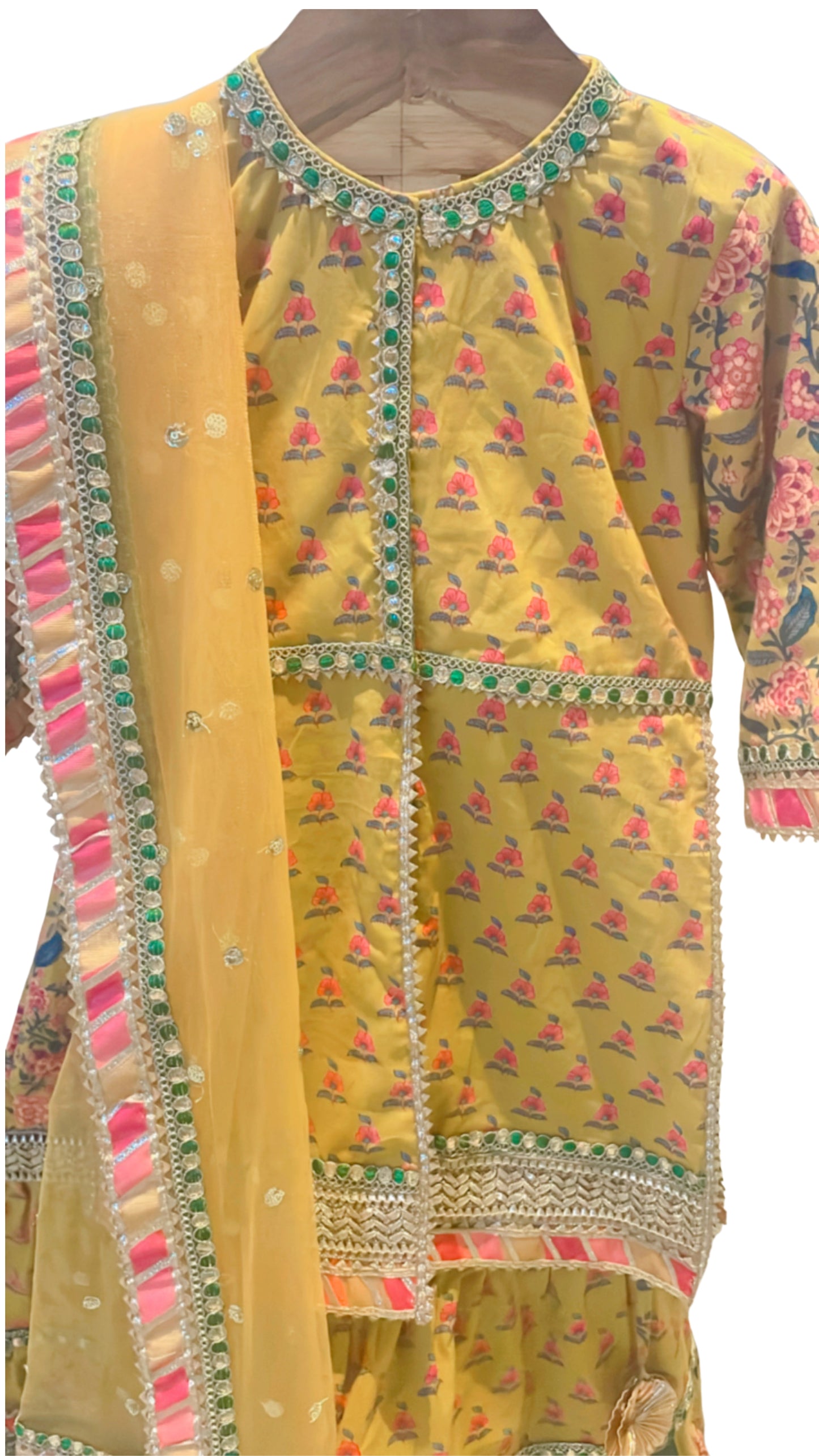 BLOCK PRINTED SHARARA SET