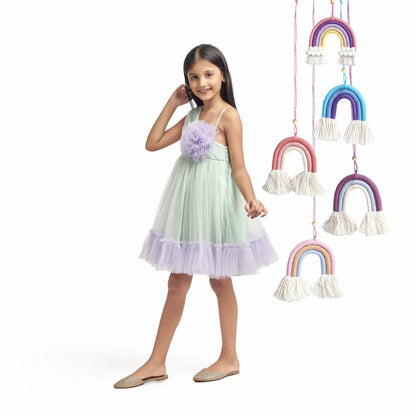 PASTEL LAVENDER FLOWER FROCK