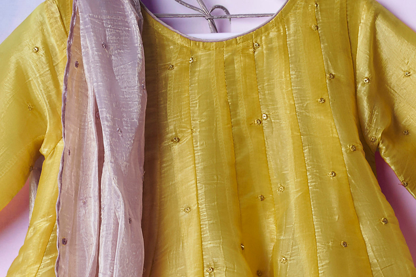 FLUFFY ANARKALI WITH CONTRASTING BORDERS