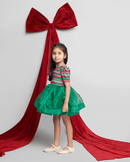 CHRISTMAS THEME FROCK