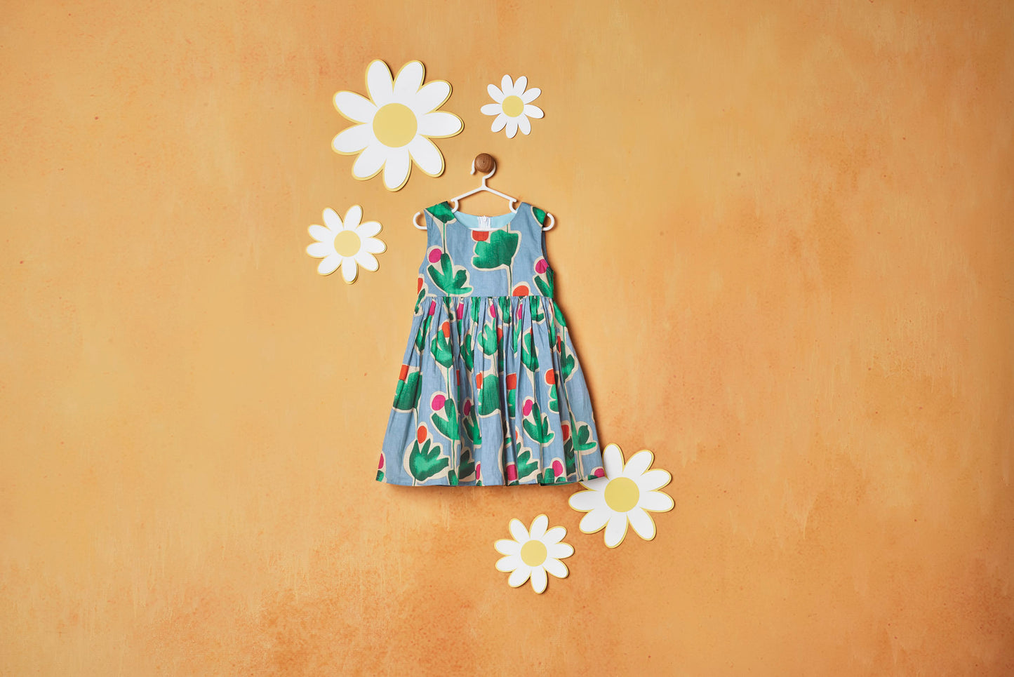 SUMMER PRINT BLUE FROCK