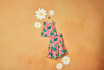 SUMMER PRINT PINK CORD SET