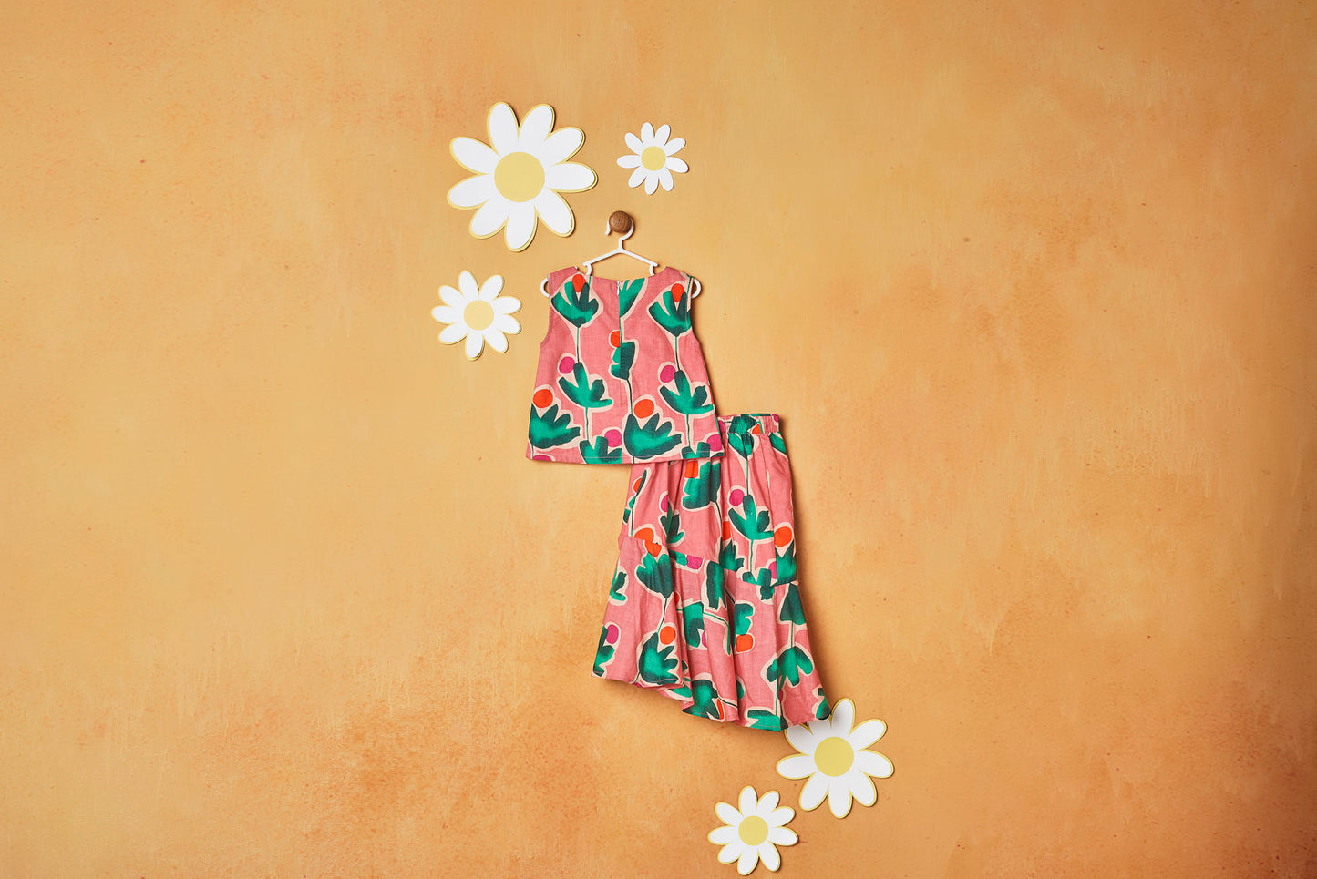 SUMMER PRINT PINK CORD SET