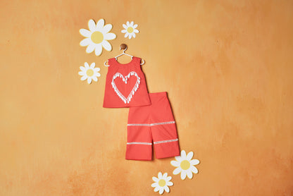 RED DAZZLING HEART SET