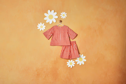 TANGY ORANGE SHORTS SET