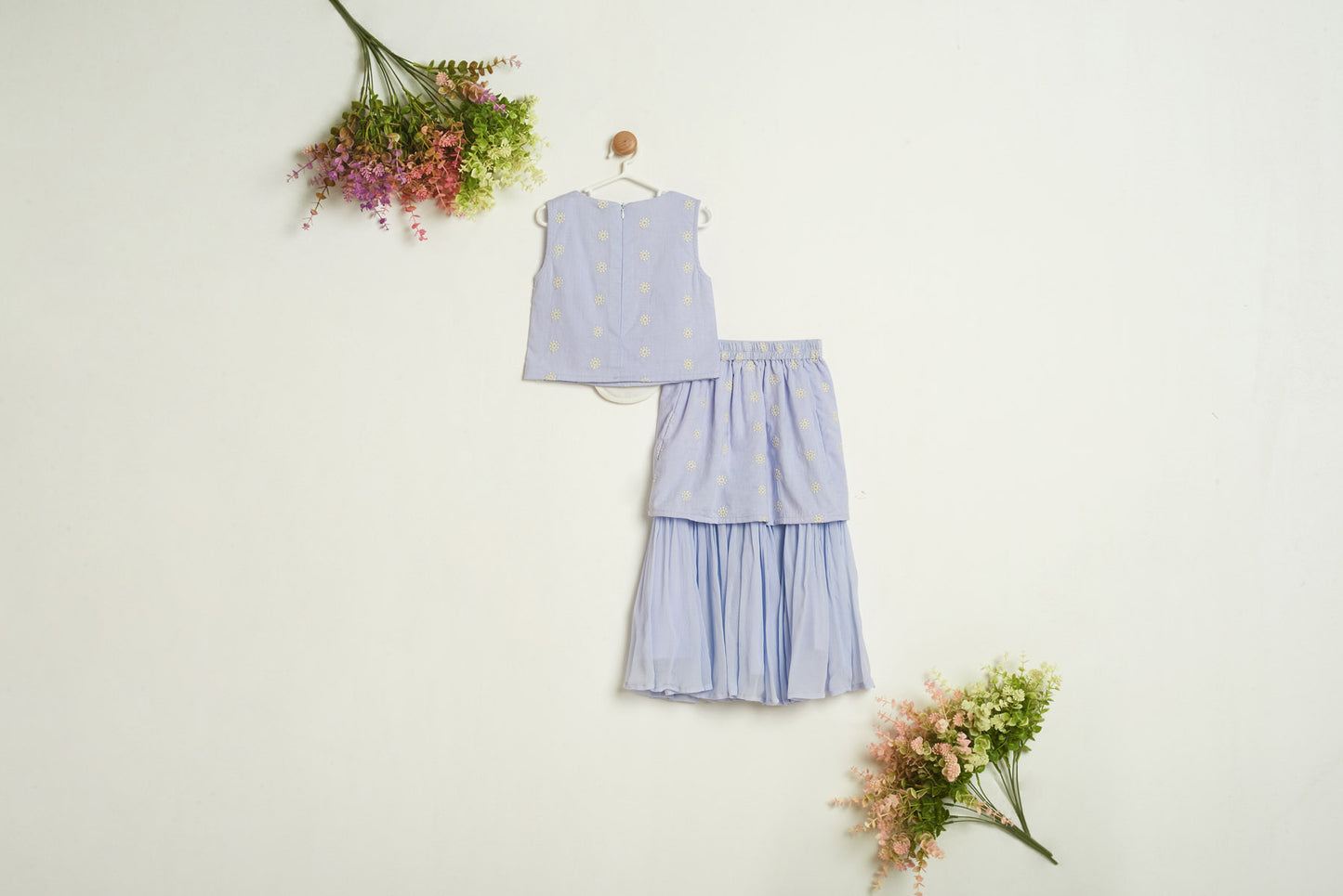 WHITE FLOWER PURPLE SET