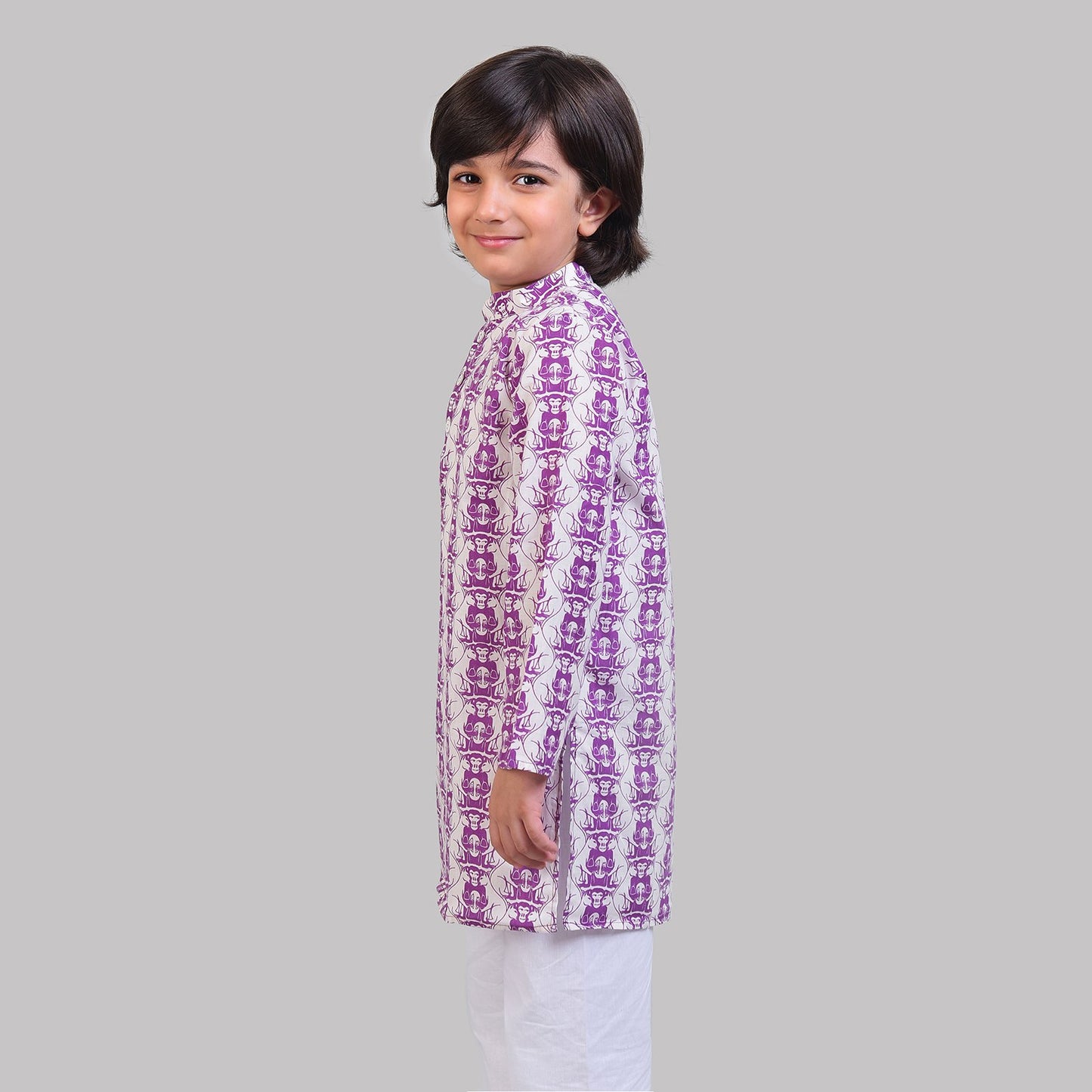 COTTON PRINTED KURTA & PAJAMA SET
