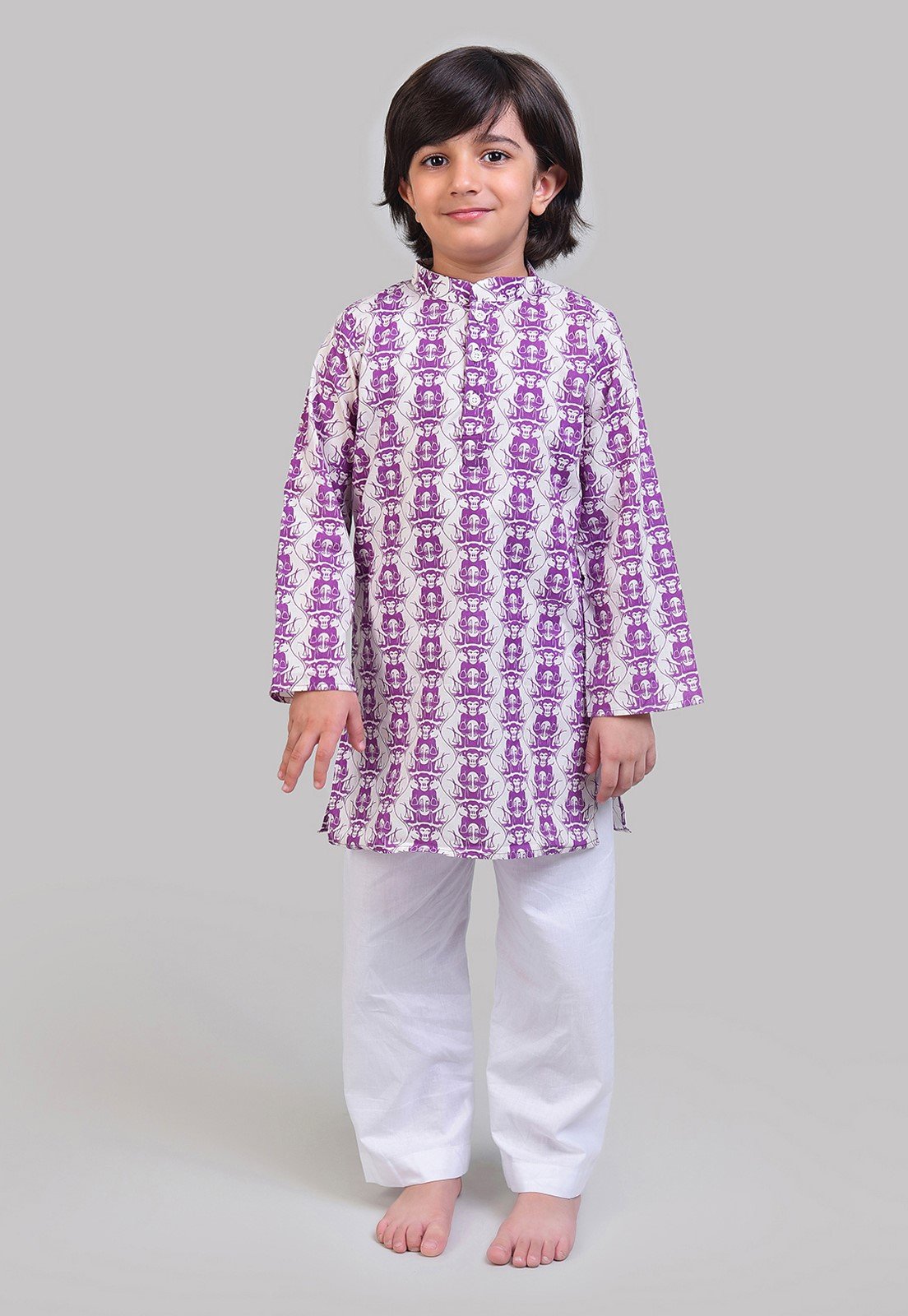 COTTON PRINTED KURTA & PAJAMA SET