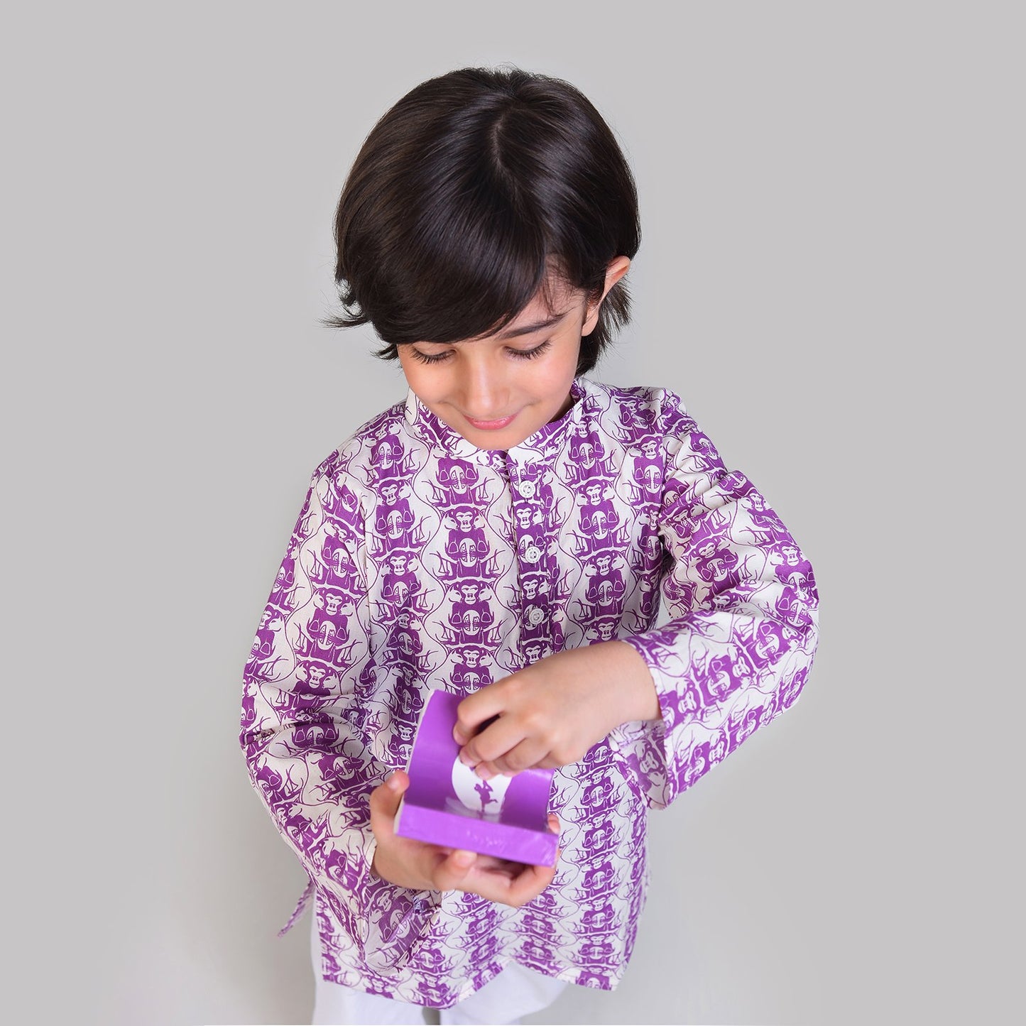 COTTON PRINTED KURTA & PAJAMA SET