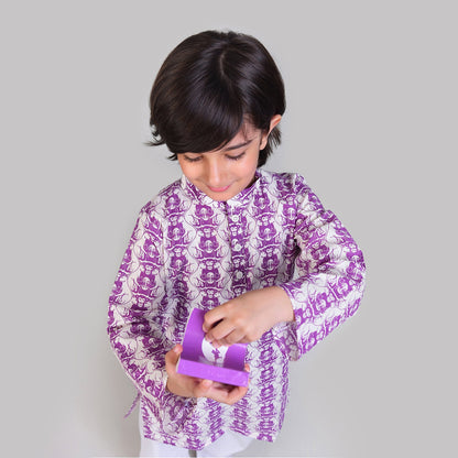 COTTON PRINTED KURTA & PAJAMA SET