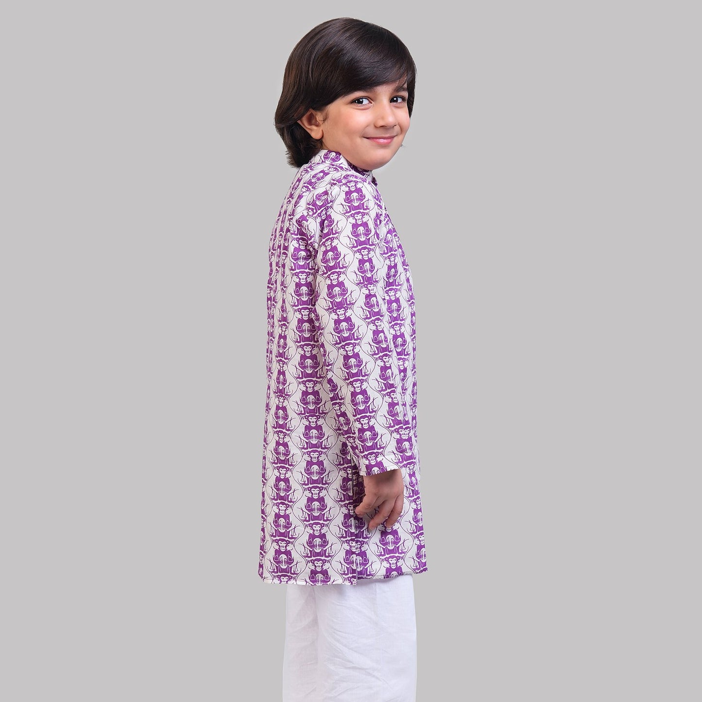 COTTON PRINTED KURTA & PAJAMA SET
