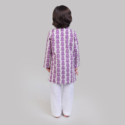 COTTON PRINTED KURTA & PAJAMA SET