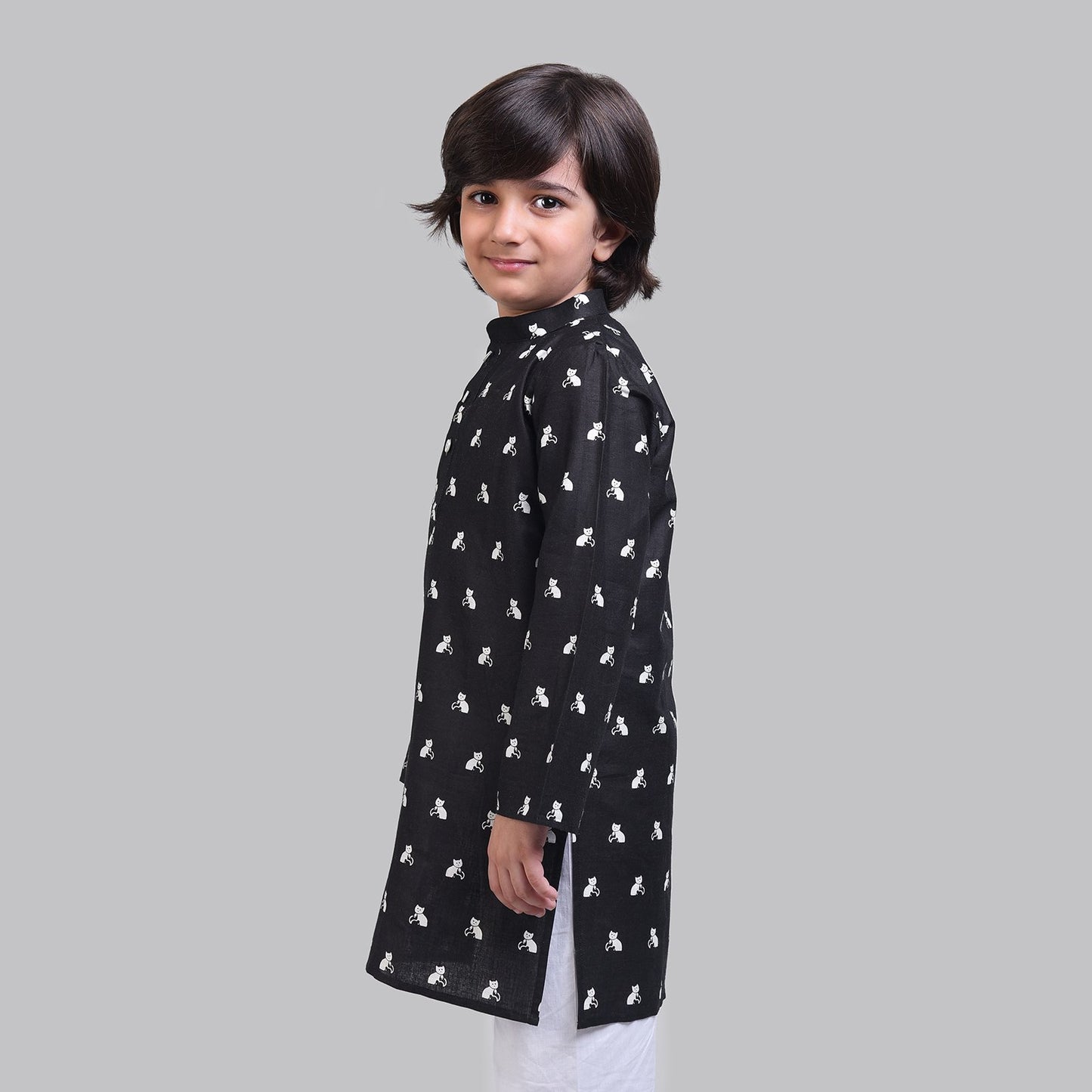 COTTON PRINTED KURTA & PAJAMA SET