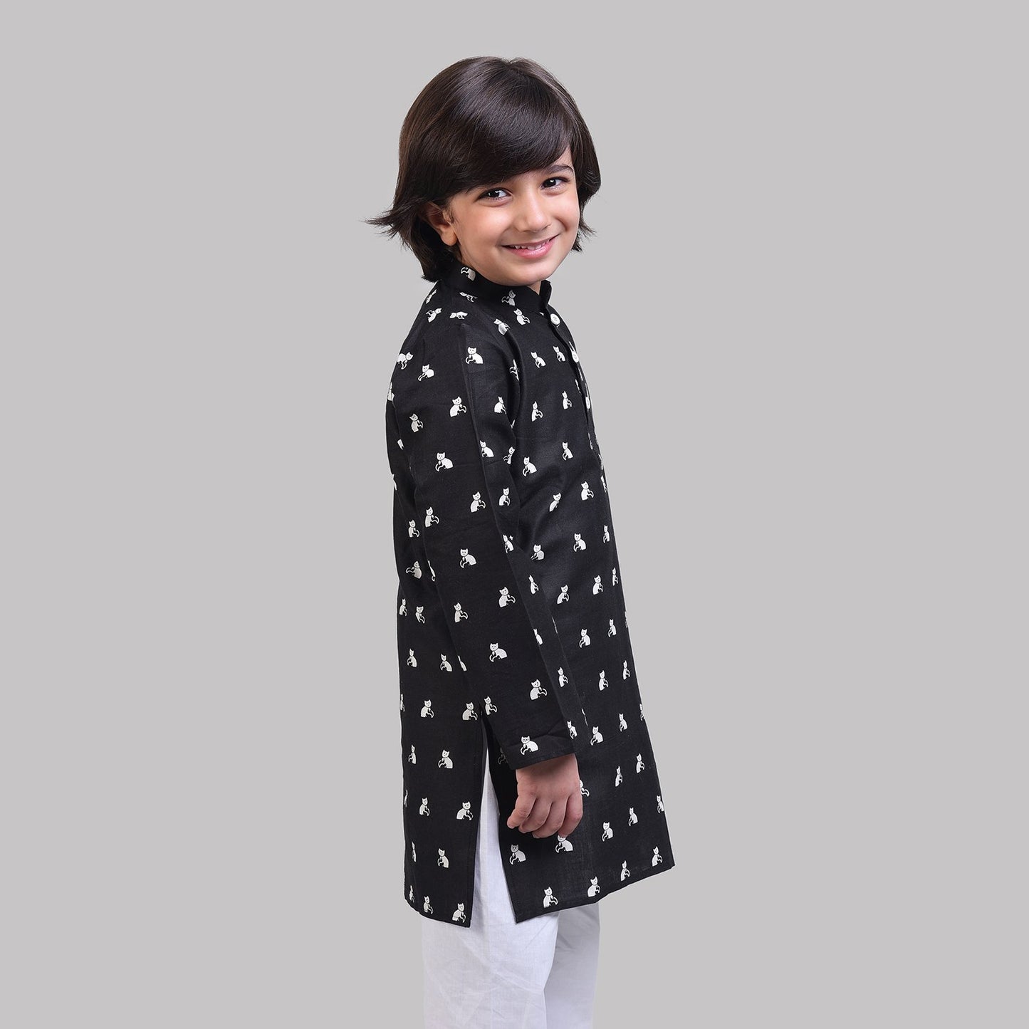 COTTON PRINTED KURTA & PAJAMA SET