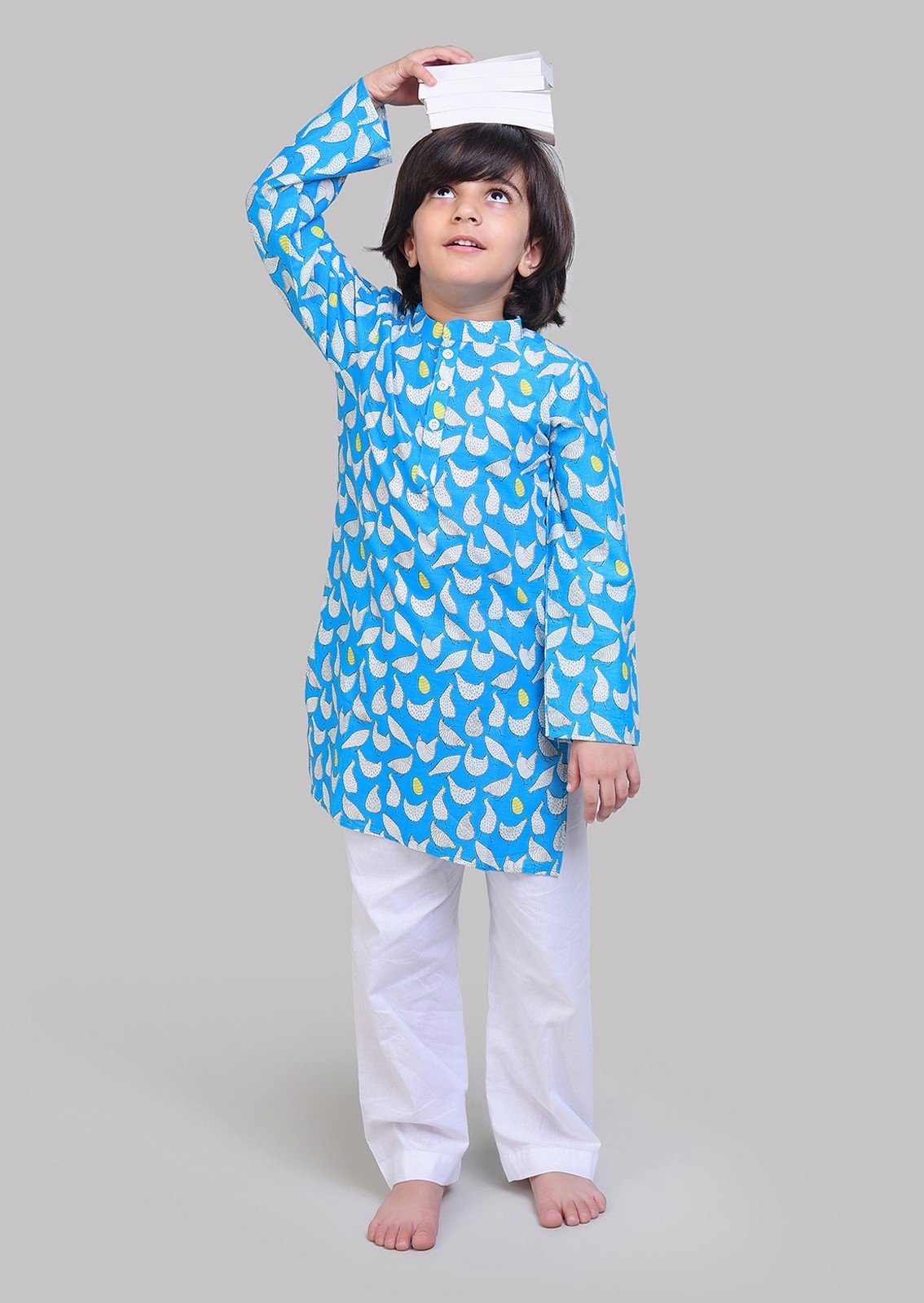 COTTON PRINTED KURTA & PAJAMA SET