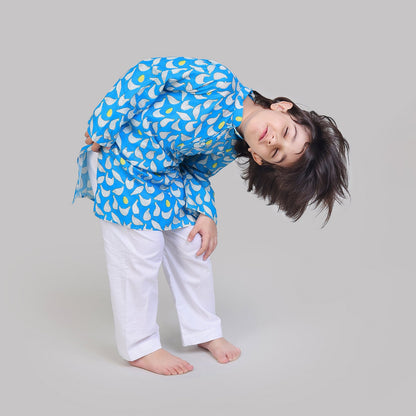 COTTON PRINTED KURTA & PAJAMA SET
