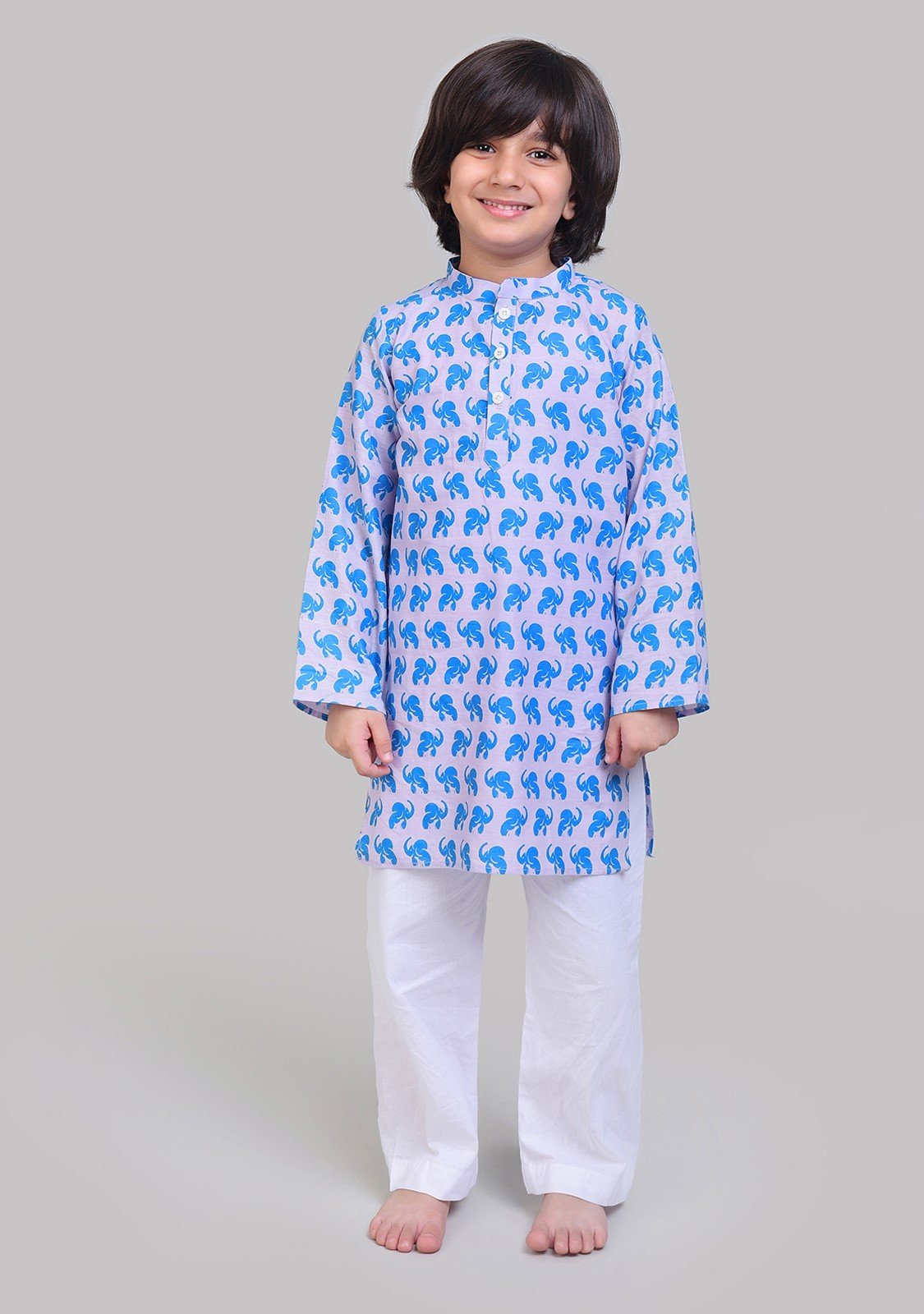 COTTON PRINTED KURTA & PAJAMA SET