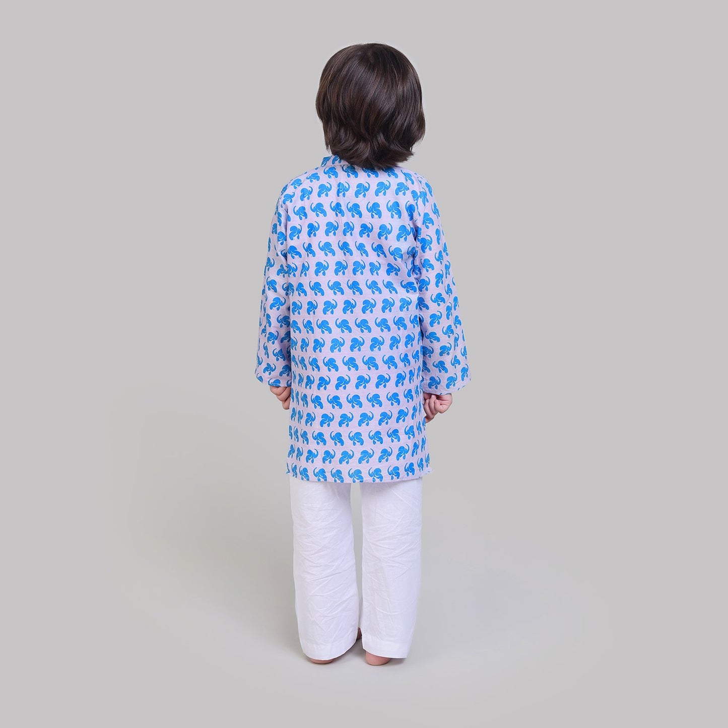 COTTON PRINTED KURTA & PAJAMA SET