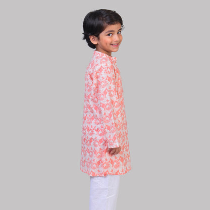 COTTON PRINTED KURTA & PAJAMA SET