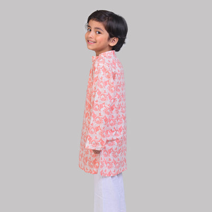 COTTON PRINTED KURTA & PAJAMA SET