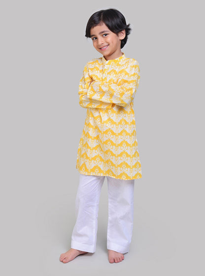 COTTON PRINTED KURTA & PAJAMA SET 5