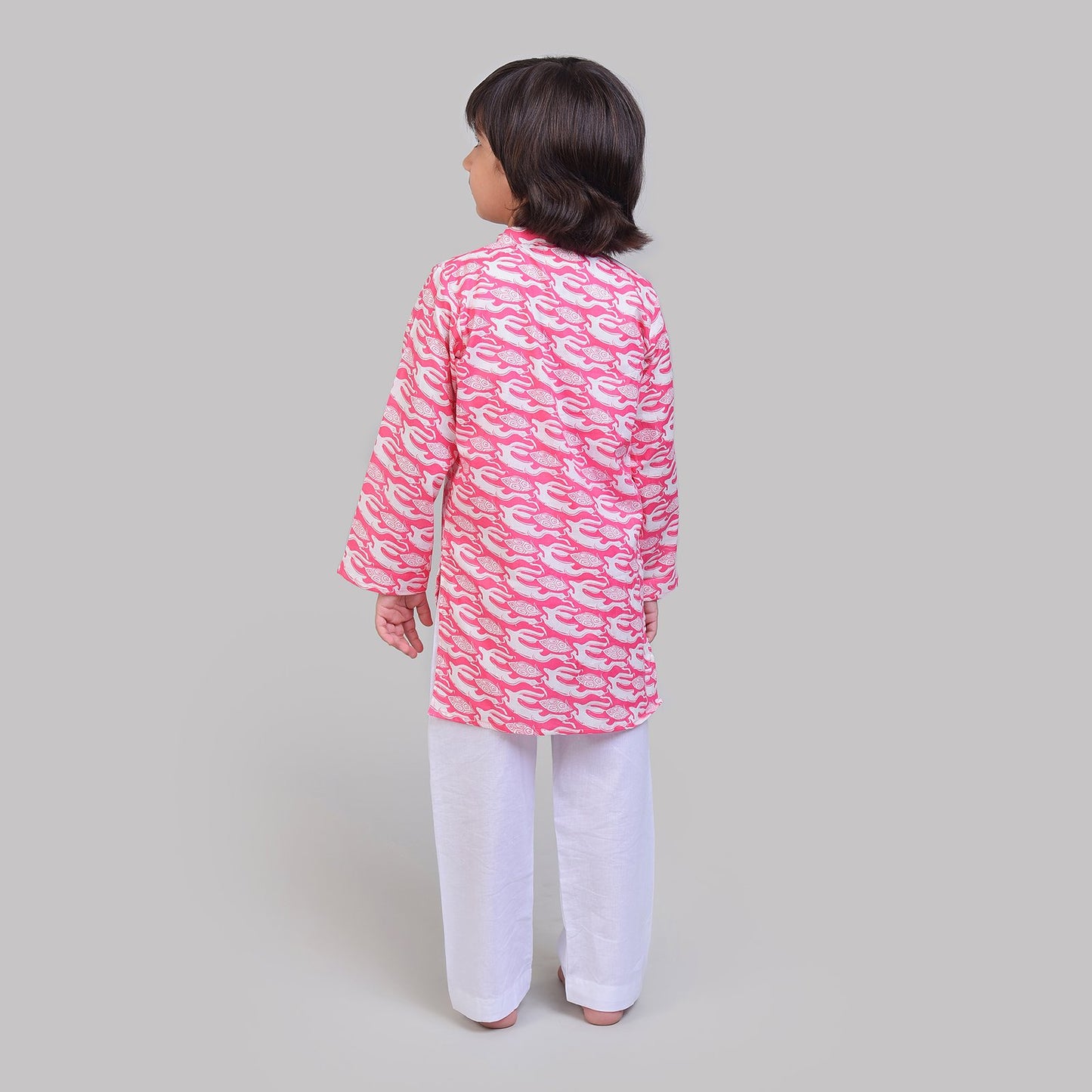COTTON PRINTED KURTA & PAJAMA SET