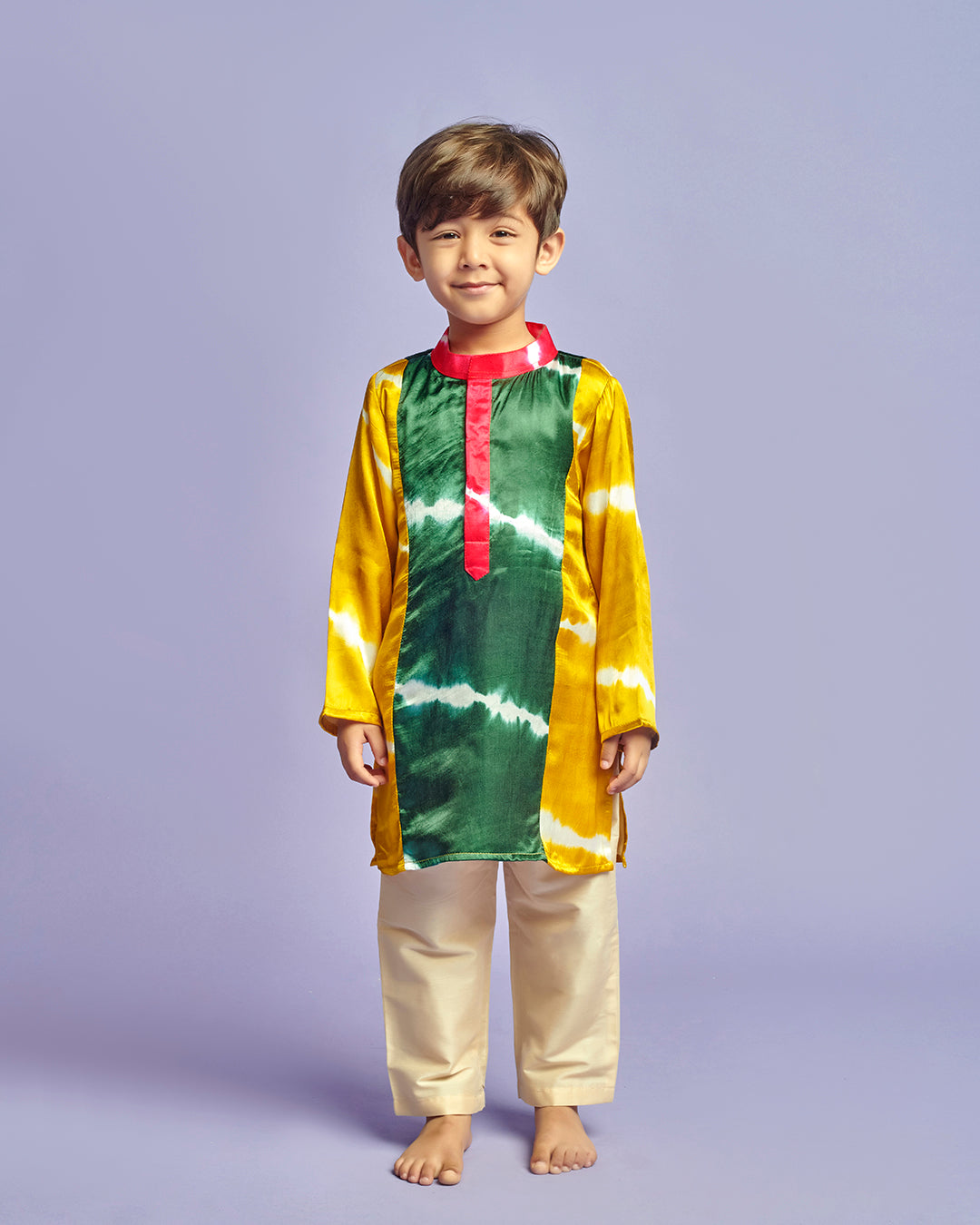 TRI COLOR LEHARIYA KURTA