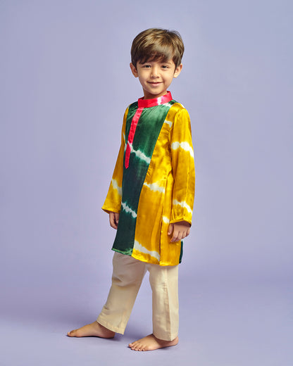 TRI COLOR LEHARIYA KURTA